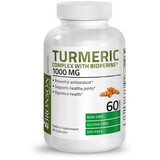 Curcuma 1000 mg avec Biopérine 5 mg, 60 gélules, Bronson Laboratories
