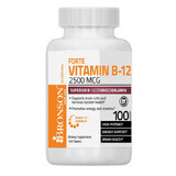 Vitamine B-12 2500 mcg Shot of Energy, 100 comprimés, Bronson Laboratories