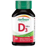 Vitamine D3 1000IU, 100 comprimés, Jamieson