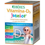 Vitamine-D3 Junior 800 UI, 50 comprimés à croquer, Beres