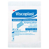 Viscoplast, compresses de gaze stériles, 17 fils, 8 couches, 7,5 cm x 7,5 cm, 3 pièces