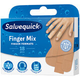 Salvequick Finger Mix, patchs élastiques pour les doigts, 18 pièces