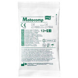 Matopat Matocomp, compresses de gaze stériles, 17 fils, 12 couches, 5 cm x 5 cm, 5 pièces