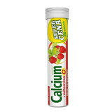 Calcium + Vitamine C, saveur fraise, 20 comprimés effervescents