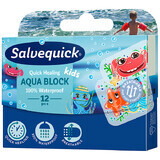 Salvequick plasters, Aqua Block Kids, 12 pieces