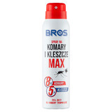 Bros, Max spray against mosquitoes and ticks, DEET 25.77%, 90 ml