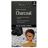 Beauty Formulas Charcoal, bandelettes nasales avec charbon actif, 6 pièces