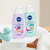 Nivea Kids, gel nettoyant 3-en-1 pour le corps et les cheveux avec après-shampoing, parfum caramel aux fruits, 500 ml