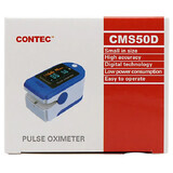 Contec CMS50D, oxymètre de pouls gonflable, bleu