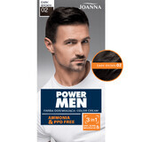 Joanna Power Men, teinture pour cheveux, barbe et moustache, 02 brun foncé, 1 pièce