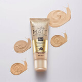 Eveline Cosmetics Satin Matt Foundation, base de maquillaje matificante para el rostro, 104 Beige, 30 ml