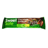 Chocolat amer avec édulcorant naturel stevia Sweet&Safe, 25 g, Sly Nutrition