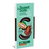 Chocolat amer avec édulcorant naturel stevia Sweet&Safe, 90 g, Sly Nutrition