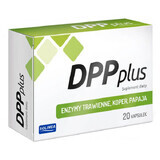 DPP Plus, enzymes digestives, fenouil, papaye, 20 gélules