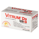 Vitrum D3 Forte, vitamine D 2000 UI, 60 gélules