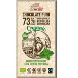 Chocolat noir bio à la menthe 73% de cacao, 100g, Pronat