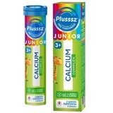 Plusssz Junior Calcium Complex, pour les enfants de plus de 3 ans, saveur fraise-mûre, 20 comprimés effervescents