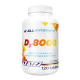 Allnutrition D3 8000, vitamine D 200 µg, 120 comprimés