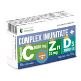 Complexe d'immunité + Vitamine C 1000 mg + Zinc 25 mg + Vitamine D3 2000 UI, 30 comprimés, Remedia