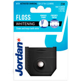 Jordan Whitening Dental Floss, fil dentaire avec fluorure, xylitol et charbon actif, menthe, 25 m