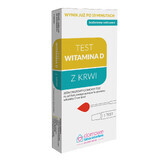 Test de laboratoire à domicile Vitamine D, test à domicile pour la détermination semi-quantitative du taux de vitamine D dans le sang, 1 pièce