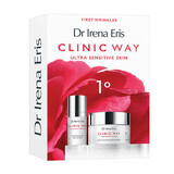 Dr Irena Eris Clinic Way 1° coffret, dermocrème lissante active, pour la journée, SPF 15, 50 ml + dermocrème yeux réduisant les symptômes de fatigue, 15 ml