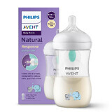 Avent Natural Response, biberon avec tétine réactive, avec valve AirFree, éléphant, débit 3, SCY673/81, après 1 mois, 260 ml