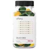 Aifory CBD Gummies 300 mg, gelatine, gusto limone e mela, 30 pezzi