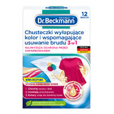 Beckmann, lingettes attrape-couleurs et anti-salissures 3en1, 12 pièces