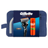 Gillette Proglide Set, rasoir, 1 pc + lame, 1 pc + gel de rasage, 200 ml + sac cosmétique, 1 pc