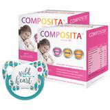 Composita Mama DHA set, 2 x 30 capsules + 2 x 60 capsules DHA + Canpol, tétine, turquoise, 0-6 mois, 1 gratuit