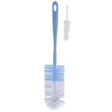 BabyOno, goupillon pour biberons et tétines avec mini-brosse, bleu