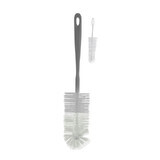 BabyOno, goupillon pour biberons et tétines avec mini-brosse, gris