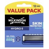 Wilkinson Sword Hydro 5, cartouches de remplacement, Protection de la peau régulière, 12 pièces