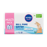 Nivea Baby 99% Puur Water, biologisch afbreekbare vochtige doekjes, 3 x 57 stuks