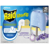 Raid Family, électro-fumigateur avec liquide insecticide contre les moustiques, plus de 1 an, lavande, 27 ml