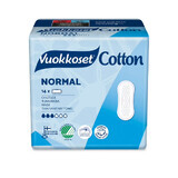 Vuokkoset Coton, serviettes hygiéniques sans ailettes, Normal, 14 pièces