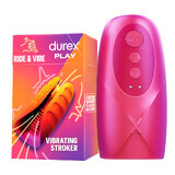 Durex Play Ride &amp; Vibe, masturbateur masculin vibrant avec fonction de léchage