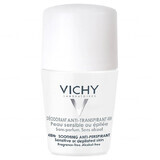 Vichy, roll-on anti-transpirant apaisant pour les peaux sensibles ou après l'épilation, 50 ml