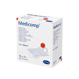 Medicomp, compresses stériles en non-tissé, 4 couches, 30 g/m2, 10 cm x 10 cm, 50 pièces.