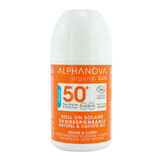 Alphanova Sun Extreme Sport Bio, crème solaire, hypoallergénique, roll-on, SPF 50+, 50 g