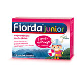 Fiorda Junior, goût framboise, 15 pastilles