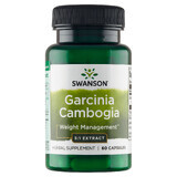 Swanson Extrait de Garcinia Cambogia, tamarin de Malabar, 60 gélules