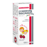 Magnefar B6 Junior, liquide pour enfants à partir de 3 ans et adultes, saveur framboise, 120 ml