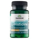 Swanson AjiPure L-Histidine, L-Histidine 500 mg, 60 gélules végétales