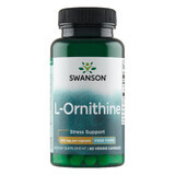 Swanson L-Ornithine, L-Ornithine 500 mg, 60 gélules végétales