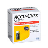 Accu-Chek FastClix, lancettes, lames de ponction, 204 pièces