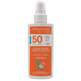 Alphanova Sun Kids Bio, spray solaire pour enfants, hypoallergénique, SPF 50, 125 g