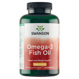 Swanson Omega-3 Fish Oil, goût citron, 150 capsules de gel