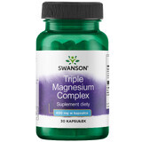 Swanson Triple Magnesium Complex, magnésium 400 mg, 30 gélules